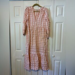 Baybala Pink Checkered Maxi Dress